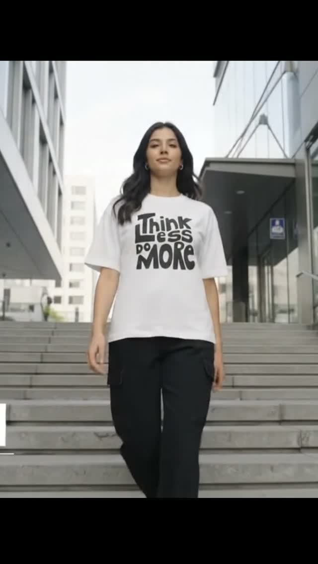 Think Less, Do More Oversized Tee